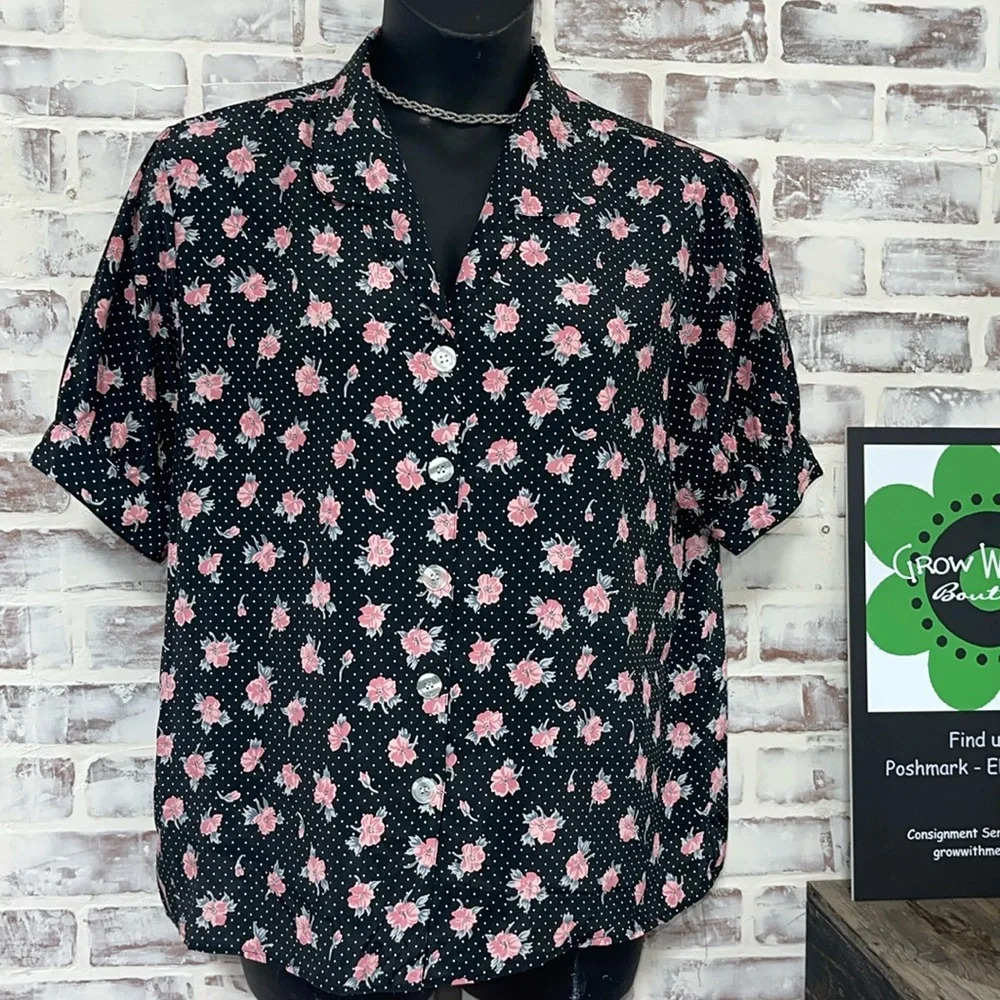 Russ floral vintage blouse size 18